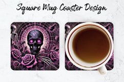 Halloween Skull Mug coaster | Coaster | Sublimation Design Product Image 1
