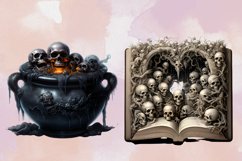 Vintage Creepy Halloween Clipart Bundle, Vintage Creepy Product Image 4