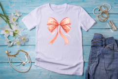 Rose Gold Glitter Coquette Bow Clipart Product Image 3