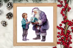 Christmas Purple Santa Claus Sublimation, Christmas PNG Product Image 3
