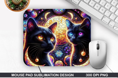 Halloween Cat Mouse Pad Sublimation, Halloween Mouse Pad PNG Product Image 1