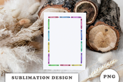 Watercolor Colorful Crayons Frame png Product Image 3