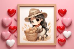 Vintage Valentines Farm Animals Clipart, Valentines Couple Product Image 3