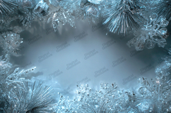 Icy Blue Winter Christmas Background Frosted Sparkle Texture Product Image 1