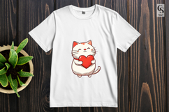 Cute Cat Heart Bookmark Sublimation Product Image 2