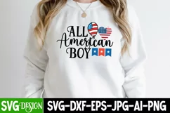 All American Boy SVG Cut File ,All American Boy Sublimation Product Image 2