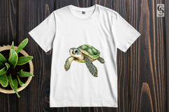 Realistic Sea Turtle Ocean Clipart Sublimation PNG Product Image 3
