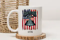 1776 Liberty Bell PNG, Patriotic USA Flag Sublimation Product Image 3