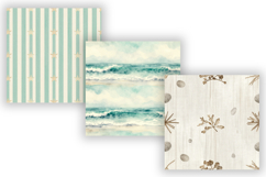 Seaside Nautical Digital Paper Pack, Beachside Seamless Product Image 3
