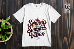 Serving Summer Vibes Ice Cream Sundae Clipart Sublimation Product Image 3