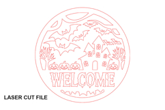 Halloween Haunted House Welcome Laser Cut File SVG Product Image 2