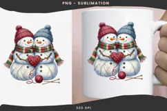 Yarn snowman png design for T-shirts Product Image 3