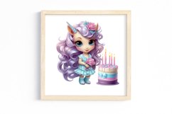 Birthday Unicorn Sublimation Clipart Product Image 3