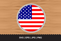 USA Flag Circle SVG Product Image 1