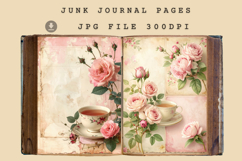 Rose junk journal digital paper, floral vintage cottagecore Product Image 3