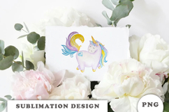 Watercolor Cute Unicorn png Product Image 3