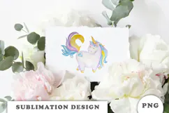 Watercolor Cute Unicorn png Product Image 3