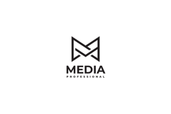 Media Letter M Logo Design Vector Template Product Image 3