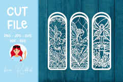 12 Fairy Bookmarks Paper cut SVG Laser cut,Cricut,Silhouette Product Image 5