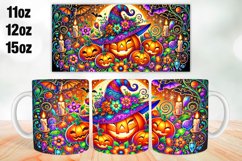 Halloween Pumpkins Mug Wrap Sublimation 11oz, 12oz, 15oz Product Image 1