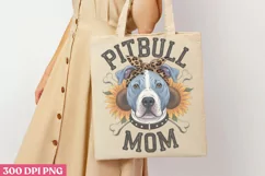 PITBULL MOM PNG, Dog Mom Sublimation PNG Product Image 1