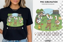 Golf Goose Clipart PNG | Funny Goose Golf Sublimation Design Product Image 3