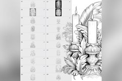 40 Procreate Floral Candles Stamp Brushes Product Image 3