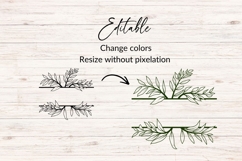 Hand Drawn Wedding Frame SVG With Leaf Border Product Image 3