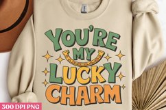 You&#039;re My Lucky Charm PNG, Groovy ST Patricks Sublimation PN Product Image 3