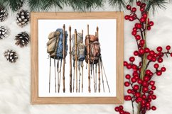 Winter Hiking Clipart Sublimation, Christmas PNG Product Image 3