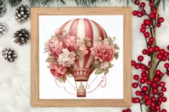Christmas Hot Air Balloon Clipart, Christmas Hot Air Product Image 4