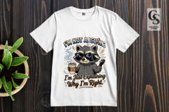 Funny Raccoon Quote Sublimation PNG Product Image 3