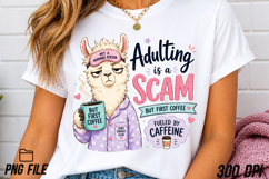 Adulting is a Scam Funny Sarcastic PNG Product Image 3