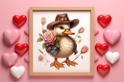 Vintage Valentines Farm Animals Clipart, Valentines Couple Product Image 3