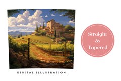 Vineyard Tumbler Wrap Design, Vintage Summer Tumbler Design Product Image 3