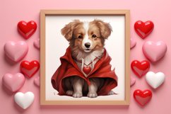 Cute Valentine Dog Clipart, Valentines Day Dog Clipart Product Image 3