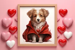 Cute Valentine Dog Clipart, Valentines Day Dog Clipart Product Image 3