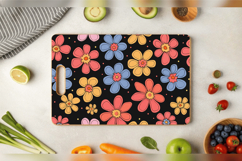 Cute Boho Flowers Cutting Boards sublimation Design Product Image 3