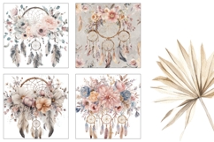 Boho Square Coasters, Boho Dream Catcher Coaster Designs Product Image 3