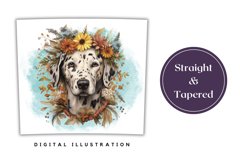 Watercolor Dalmatian Tumbler Sublimation, Dog Tumbler Wrap Product Image 3