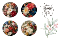 Art Flowers Round Earring Print, Vintage Earring Designs Product Image 3