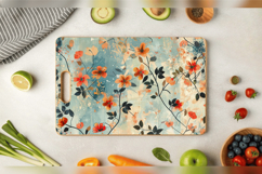 Mixed Media Floral Cutting Boards sublimation Design Product Image 3