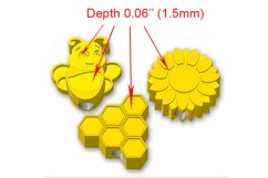 Bundle Happy bee day, Straw Toppers Stl Files for 3D Print. Product Image 6