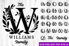 Floral Monogram Letters SVG Bundle, Flower Monogram Font SVG Product Image 2