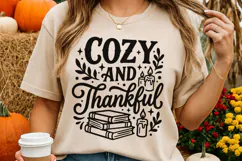 Cozy And Thankful Svg, Thanksgiving Svg, Cozy Season Svg. Product Image 4