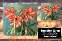 Artistic Oil Flower Sublimation Tumbler Wrap Design Product Image 1