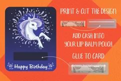 Beautiful Unicorn Birthday Card | Printable Money Holder Product Image 3