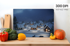 Winter Christmas Wonderland Cutting Board PNG Sublimation Product Image 1