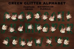 Green Glitter Boho Floral Alphabet Product Image 3