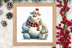 Cute Christmas Hippo Sublimation Clipart, Christmas Clipart Product Image 3